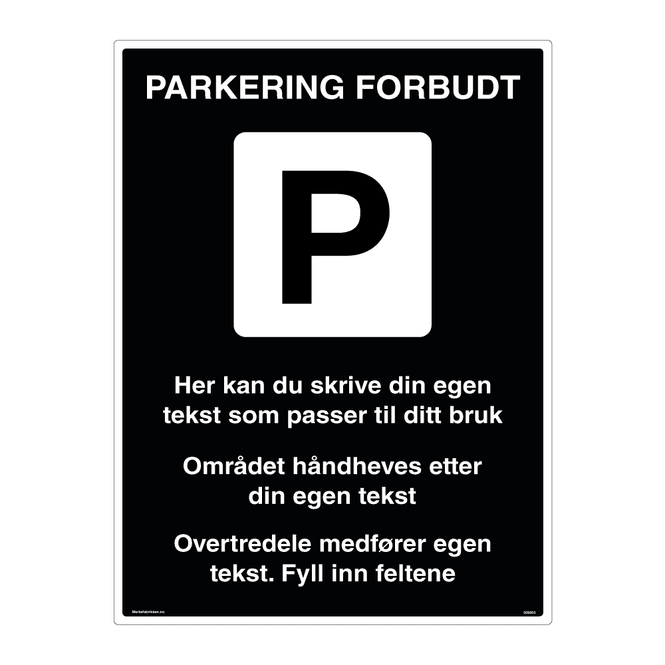 Hovedbilde Privatrettslig skilt for borettslag med valgfri tekst