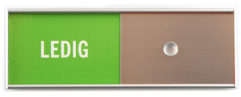 LEDIG / OPPTATT Skilt - 170 x 50 mm