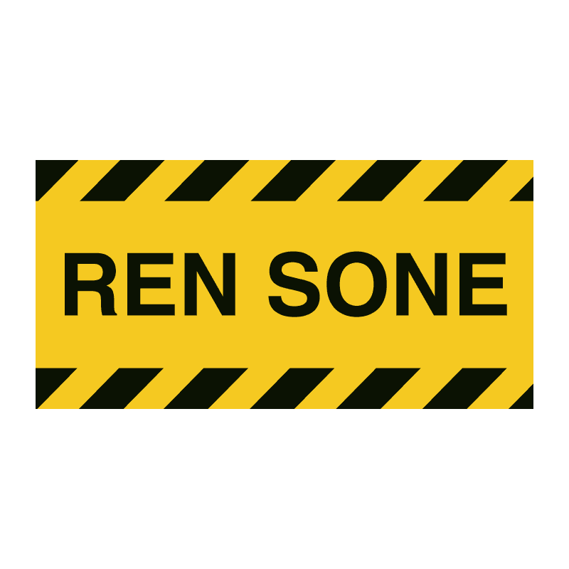 Ren sone skilt 150 x 300 mm