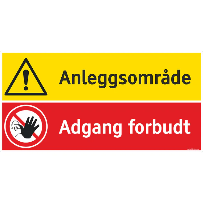 Hovedbilde Byggeplasskilt Adgang Forbudt