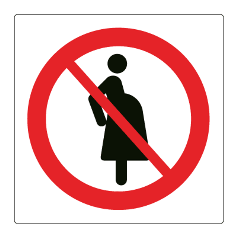 Forbudt for gravide kvinner - Forbudsskilt med symbol