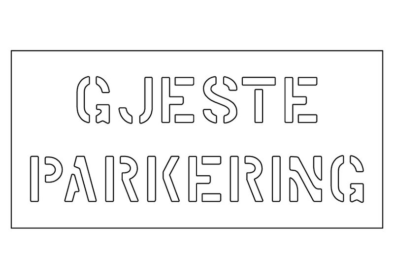 Sjablong - Gjesteparkering