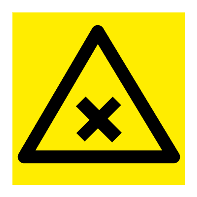 Irriterende stoff - fareskilt med symbol