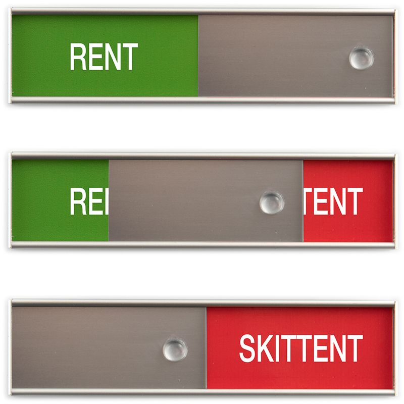SKITTENT / RENT skilt for oppvaskmaskin 35 x 150 mm