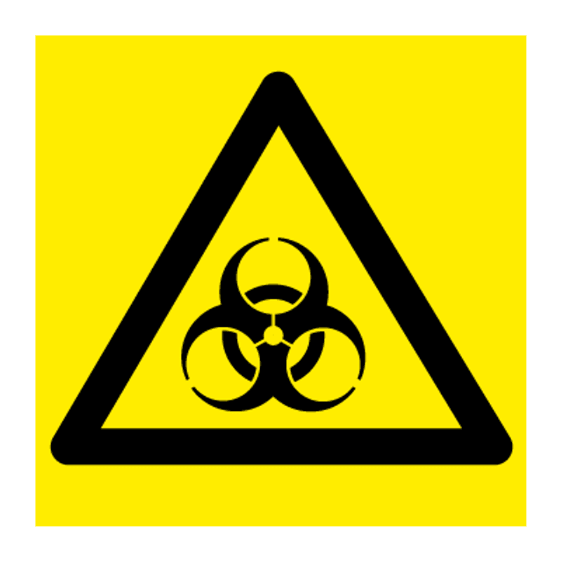 Biologisk fare og smittefare - fareskilt med symbol