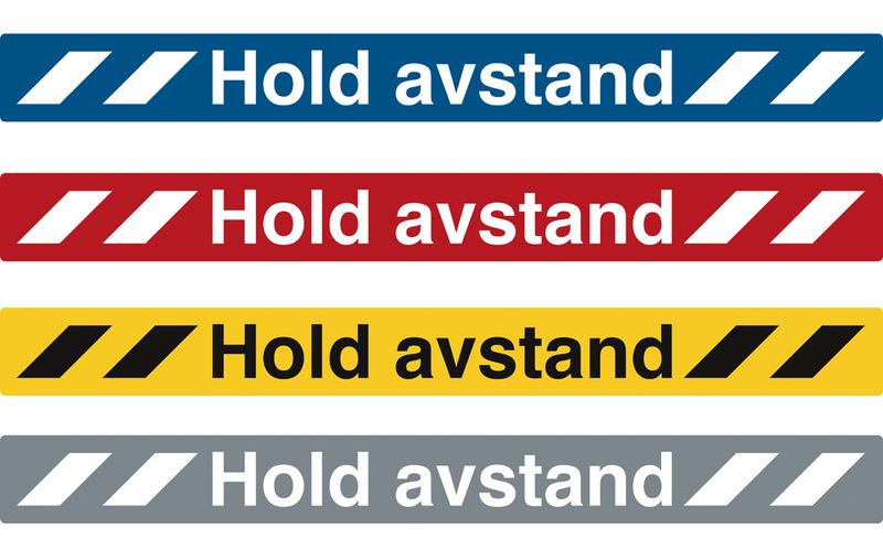 Hold avstand gulvskilt 50 x 500mm - 10stk
