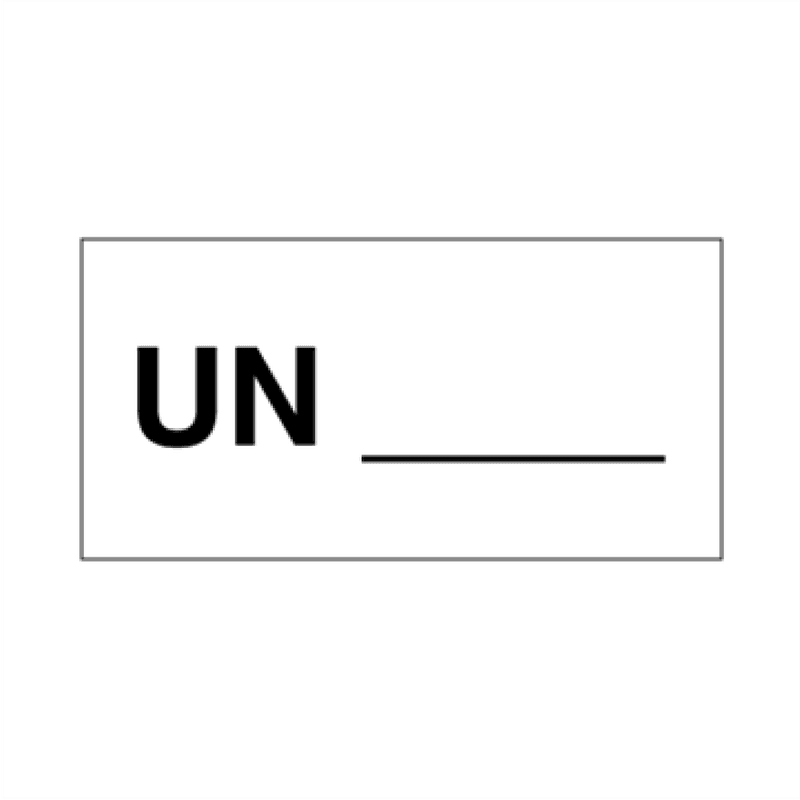 UN nummer - 250 stk etiketter 50 x 100 mm