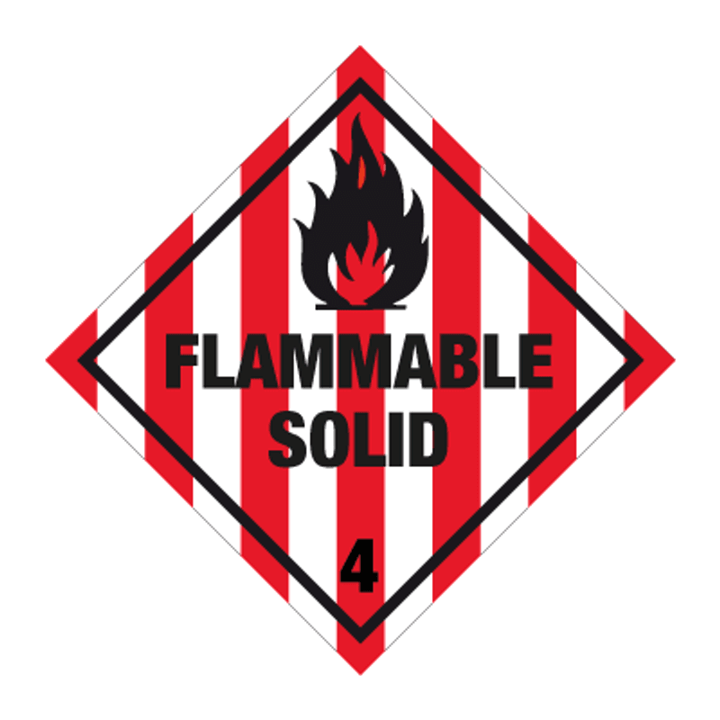 Fareseddel Klasse 4.1 - Brannfarlige Faste Stoff
