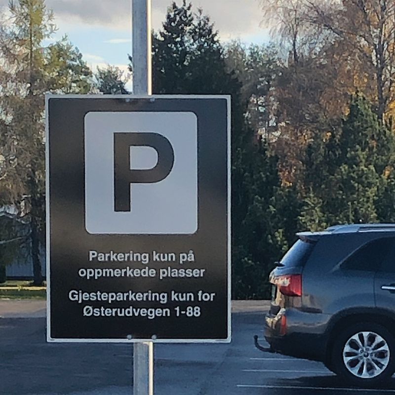 Privat Parkering skilt 600 x 800 mm