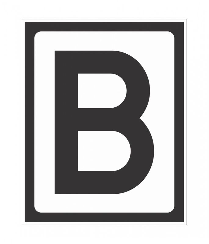 Husnummerskilt - bokstavskilt 120 x 150 mm