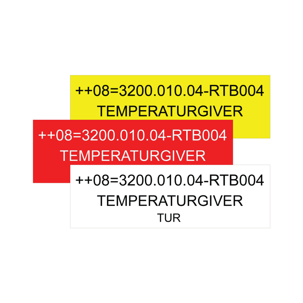 Merkeskilt TFM Type 1 95 x 30 mm