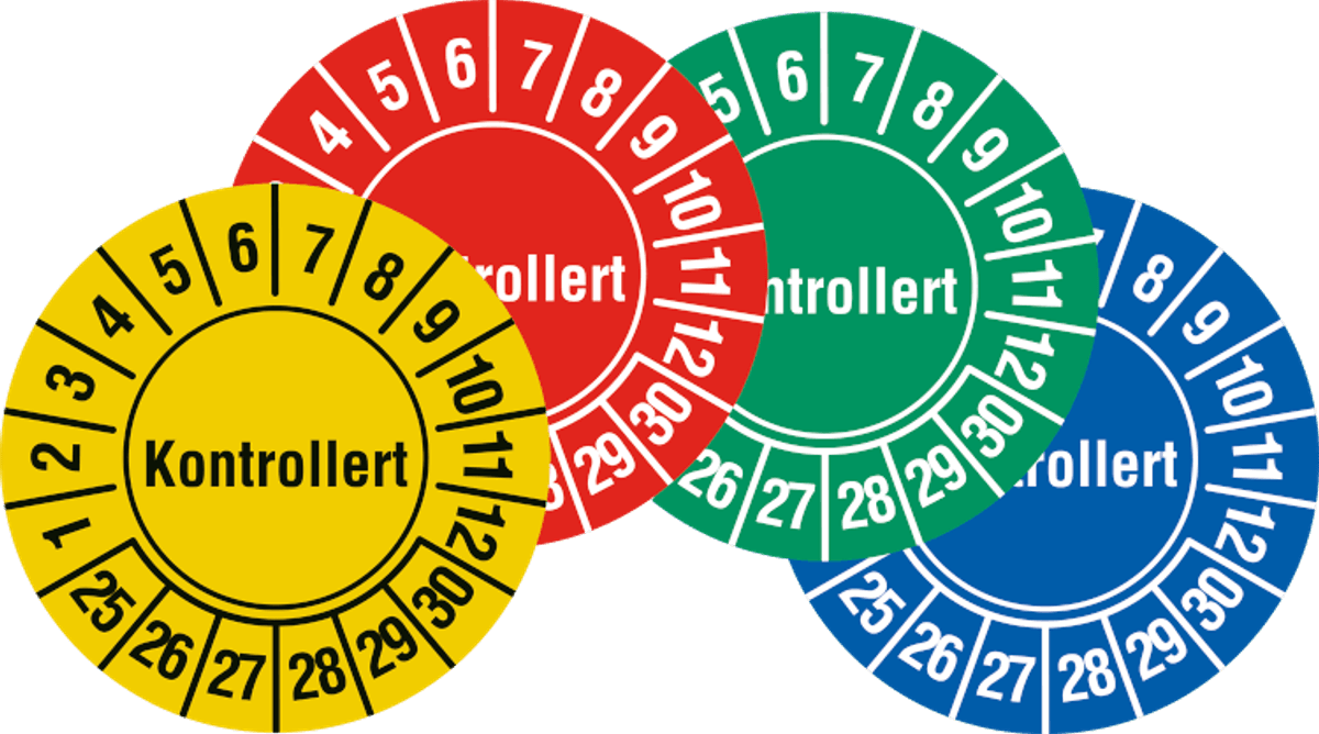Kontrollert Kontrollmerke - Ø 30 mm (10 stk)