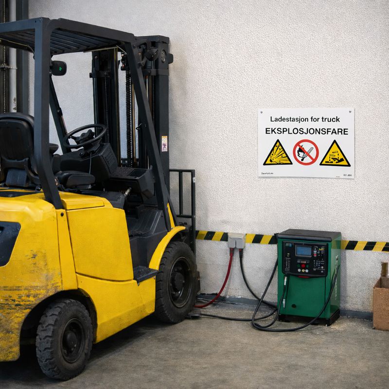 Ladestasjon for truck skilt A4 format