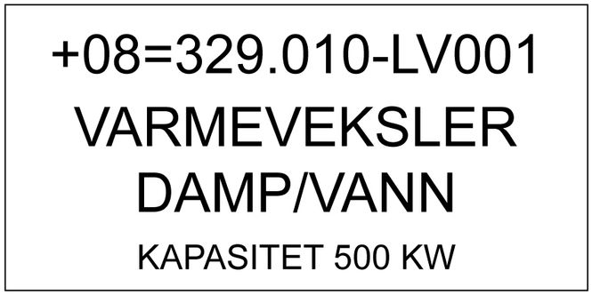 Hovedbilde Merkeskilt TFM Type 2 Hvit 120 x 60 mm