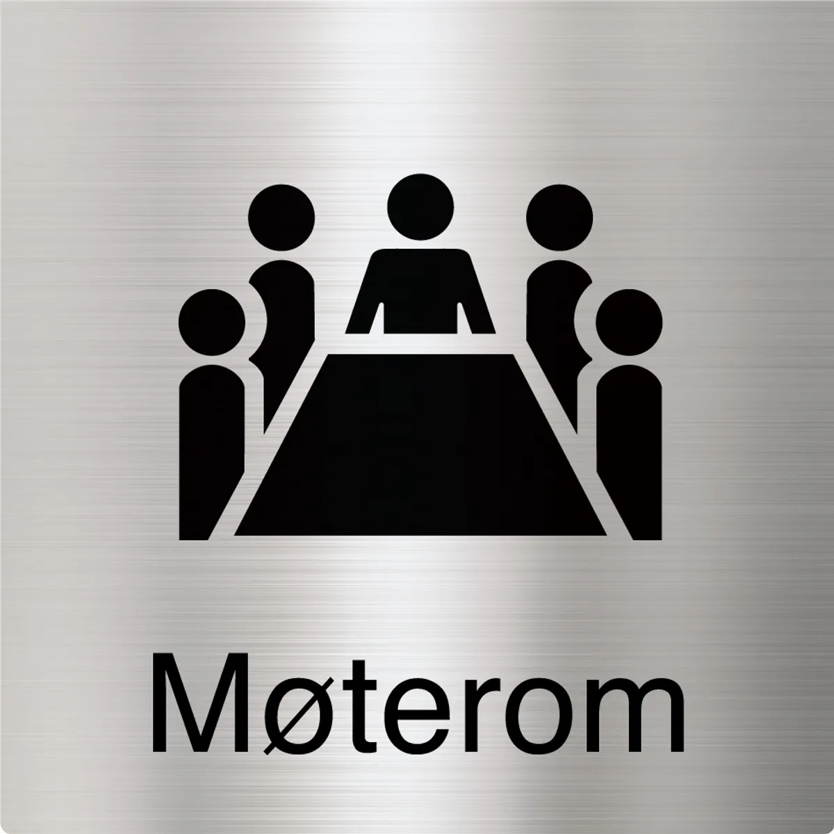 Møterom - skilt med symbol og tekst