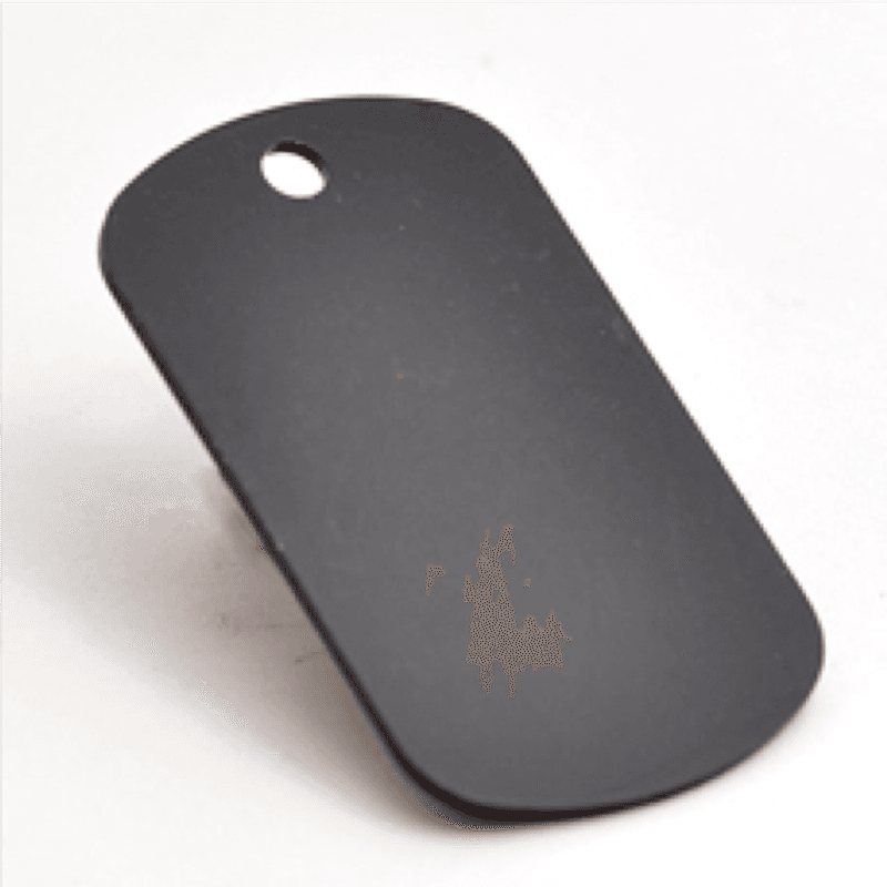  Dog Tag – gravert militær ID-tag i aluminium
