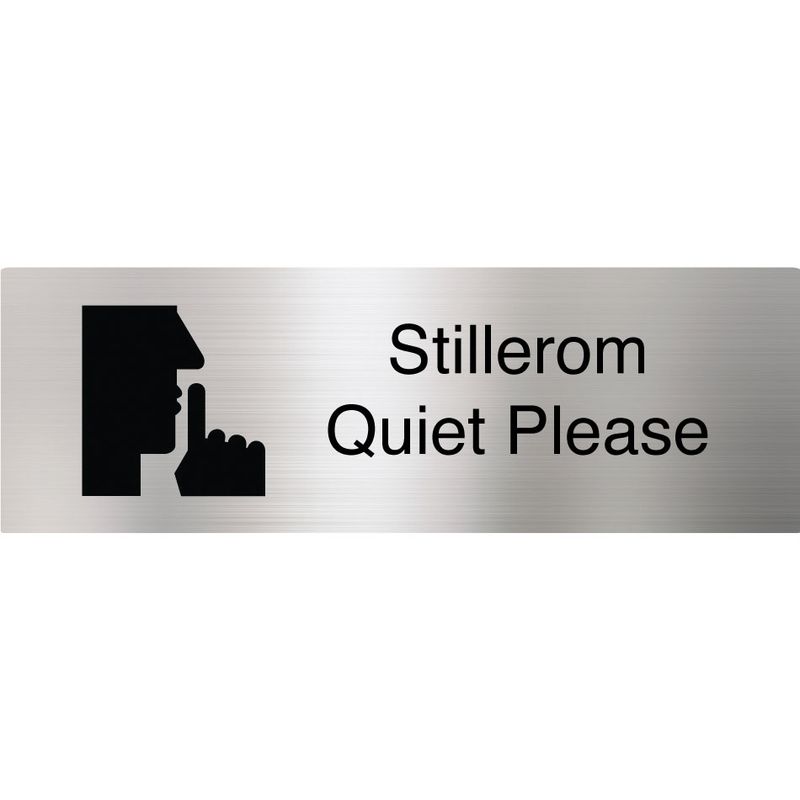 Stillerom - skilt med symbol og tekst