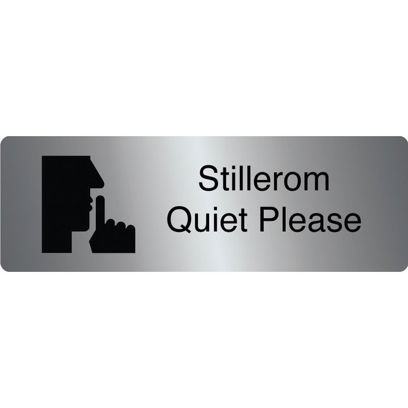 Stillerom - skilt med symbol og tekst