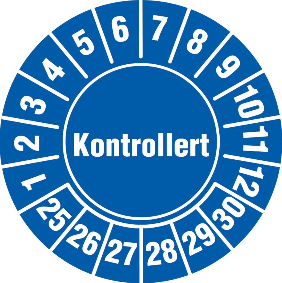 Kontrollert Kontrollmerke - Ø 30 mm (10 stk)