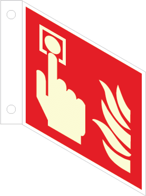 Hovedbilde Brannalarm - L-skilt med symbol